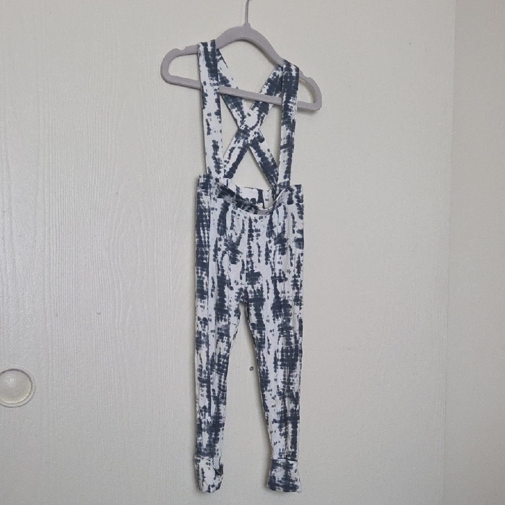 classic cuffed suspender legging | blue shibori | beechwood modal - 3T